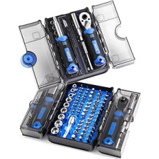 XOOL 78 dalių reketinių atsuktuvų rinkinys, daugiafunkcinis tikslaus remonto įrankių rinkinys su 41 antgaliu, tiksliais antgaliais, 1/4 colio lizdais, magnetiniais įrankiais elektronikai, namų remontui