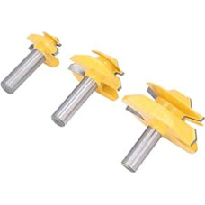 1/2-Zoll-Schaft-Fräser-Bit-Set, 45-Grad-Arretierung, Gehrung, Holzbearbeitung, Fräswerkzeuge für MDF-Massivholz-Spanplatten, 3 Verschiedene Größen Erhältlich