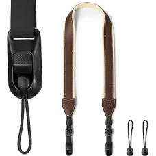 C Coiro Padded Leather Camera Strap Quick Release Sling Adjustable Neck DSLR-SLR