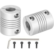 išteklių žemėlapis Lankstūs šlifuokliai, 6 mm bis 12 mm, Gelenkverbinder aus Aluminiumlegierung, lankstūs šlifuokliai, Motorkupplung mit Schraubenschlüssel für 3D-Drucker, CNC-Maschinen, DIY-Encoder D25