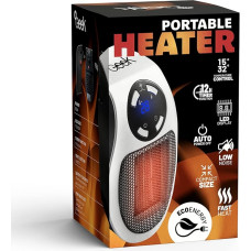 WG-BLUE01: infraraudonųjų spindulių elektrinis šildytuvas su tiesioginiu prijungimu prie lizdo ir greituoju šildytuvu. 500 W, automatinis išsijungimas, laikmatis, maksimali tyla. Balta spalva