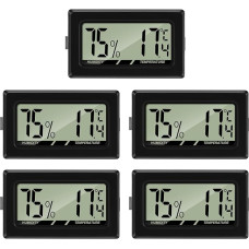 Mini LCD Digital Thermometer Hygrometer, Temperature Humidity Tester for Fridge, Aquarium