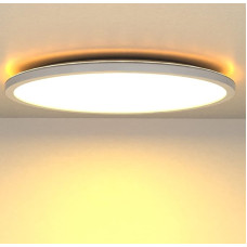 LEDYA LED Ceiling Light Flat Round Ceiling Light 2700 K Warm White 24 W 2200 LM Ultra Thin Ceiling Lighting for Living Room, Bathroom, Kitchen, Balcony, Bathroom, Hallway, Basement, Diameter 295 x 25 mm