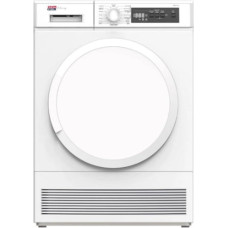 NAUJAS POL elektroninis kondensacinis džiovintuvas, atidėtas paleidimas, vidinis apšvietimas, juodas ekranas, talpa 7 kg, baltas