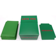 docsmagic.de Deck Box + 100 Mat Green Sleeves Standard - Card Box & Card Sleeves Green - PKM - MTG