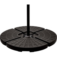 Mondeer SANZUO01 Set of 4 Parasol Stands Parasol Weights Can Be Filled with Water or Sand for Cantilever Banana Hanging Umbrella Cross Base Black 1 50 cm