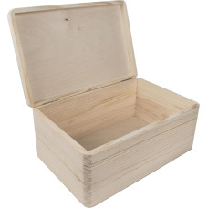 WooDeeDoo Wooden Chest 30 x 20 x 13 cm Box with Lid