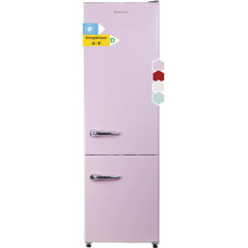 magictec MDRF250WE-RE Retro šaldytuvas su šaldikliu | 179 cm | 236L (168L/68L) | Total No Frost | Šaldytuvas-šaldiklis | Elektroninis valdymas | Durų signalizacija | Rožinė