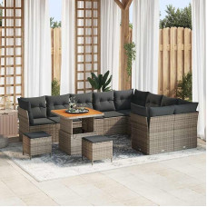 Homgoday Garten-Sofa-Set mit Kissen 12 pcs Grau 80 x 80 x 71 cm Sofa Gartenm?Bel Modelis3363473