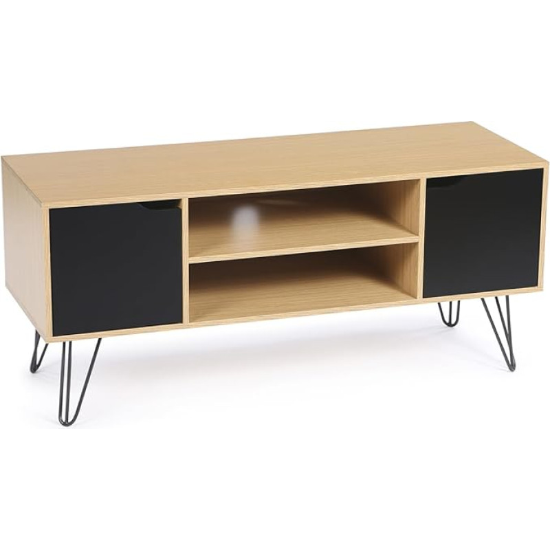 IDMarket NOEMI Vintage medinis TV stovas su kaiščiu