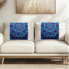 Jndtueit 2 pakuotės sofos sofos Slipcover galvos atramos apsauga Minkšti atramų užvalkalai sofos galvos rankos apsaugai Fotelis mėlyna