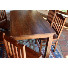 GURU SHOP Kolonijinio stiliaus valgomojo stalas R509 Lengvas be furnitūros - 6 modelis, rudas, ilgis: 160 cm, Valgomieji stalai ir virtuvės stalai