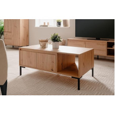 möbelando Corsica Coffee Table (W x H x D) 100 x 43 x 60 cm Artisan Oak