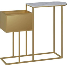 Moderner Goldener Konsolentisch mit Stauraum - Dekoration für Eingangsbereich und Flur, Akzenttisch hinter der Couch für Wohnzimmer und Foyer, stilvolle Möbellösung