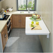 Klappbarer Wandtisch für Waschküche, Küche, Esszimmer, umwandelbarer Werkbank-Schreibtisch für Homeoffice, Garage, Keller, Bar.