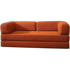 Kompresinė sofa, transformuojama sofa-lova, dvivietis velvetinis čiužinys, sulankstomas, patogus svetainės kambarys, funkcinė atminties putų sofa su porankiais, sofa mažoms erdvėms (220 cm / 86