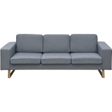 Kangmusi Sofa 3-Sitzer Stoff Hellgrau,243185