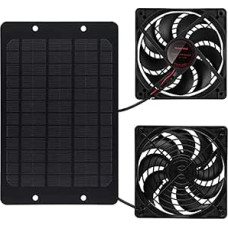Solarpanel-Lüfter-Set, 10 W, 12 V, solarbetrieben, wasserdicht, tragbarer Ventilator mit 2 m langem Kabel