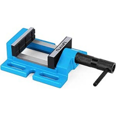 Nucraft Process Cyan Drill Vice with Jaw Width 150 mm in Process Cyan and with Adjustment Function, Maximum Opening Width is 135 mm