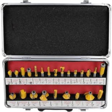 Gedourain frezavimo antgalių rinkinys, stiprus volframo plieno lydinio 24 dalių medžio apdailos rinkinys, skirtas profesionaliems staliams