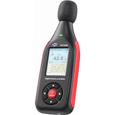 Decibel Meter, Sound & Noise Decibel Level Reader Monitor, SPL Meter 30dB to 130dB(A) with Recording, Visual Alarm, A/C Weighted, Rechargeable for Home, Classroom (GT1355B)
