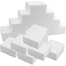 16 Stück 10 x 10 x 5 cm Bastelschaum-Quadratblöcke - langlebiger Polystyrolschaum for Heimwerker, Kunst und Handwerk