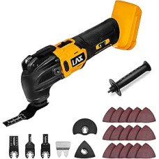 Oszillierende Multifunktionswerkzeuge für Dewalt 18 V Akku, Mehrzweck-Schneid- und Schleifwerkzeug, 4 ° Oszillationswinkel, 6 variable Geschwindigkeiten, Schnellpass-Klingen-Design mit 21-teiligem