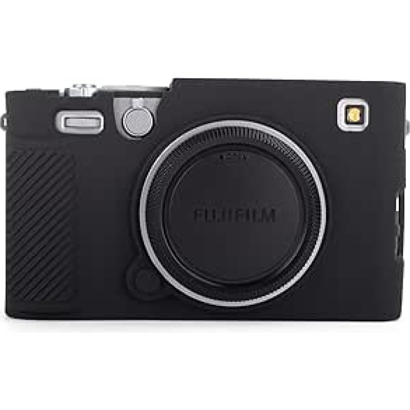 MUZIRI KINOKOO dėklas Fujifilm X-E5/Fuji XE5 skaitmeniniam fotoaparatui - minkštas silikoninis apsauginis dėklas Fuji X-E5 su matiniu paviršiumi ir ergonomiška rankena - neslystantis ir atsparus įbrėžimams, juodas, madingas