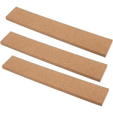 Hemobllo Pack of 3 Adhesive Bulletin Strips Cork Strips Cork Bulletin Bar Strips Natural Frameless Cork Board Strips Frameless Cork Board Strips for Office Wall Organiser Memo Board