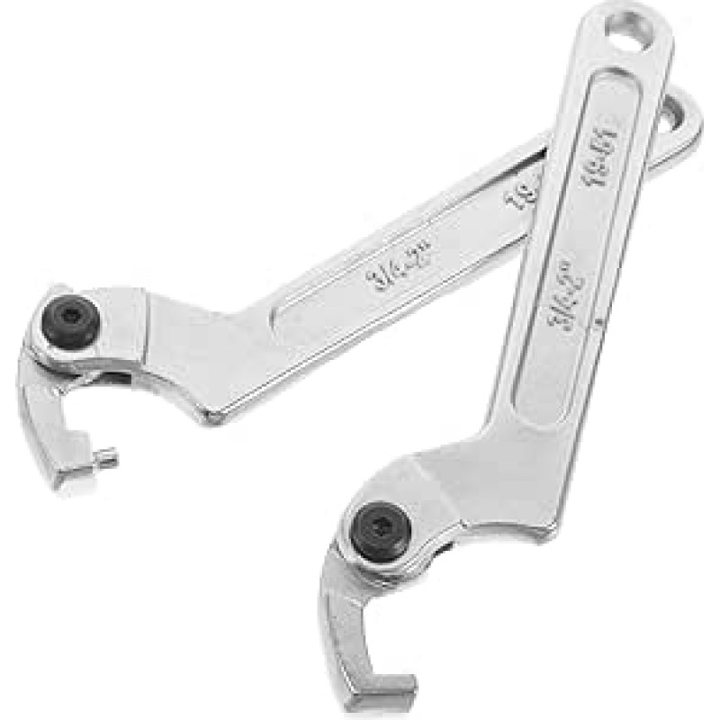 2 Stück Hakenschlüssel für Wasserzählerabdeckungen Stahllegiert Stoßdämpfend Rund und Eckig Universell Einsetzbar für Wartung und Reparatur