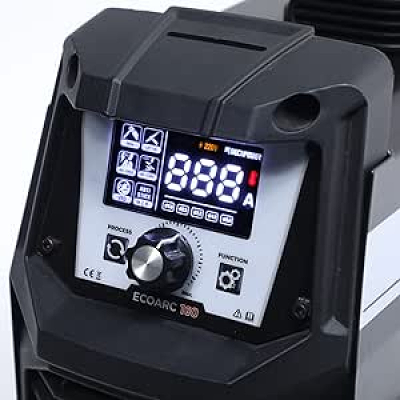 Decapower ECOARC Schweißgerät, 160 A, Ausrüstung für Lichtbogenschweißen, Inverter, MMA-Inverter, elektriniu būdu valdomi įrenginiai, tragbar, mit Display für den Familiengebrauch (ECOARC-160)
