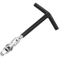 T-Griff für Zündschlüssel-Set, 14 mm, 16 mm, 18 mm, 21 mm, aus 45# Stahl mit rostfreier Oberfläche, ergonomischer T-förmiger Griff, leichtes Drehmoment, für kompaktes faltbares Design