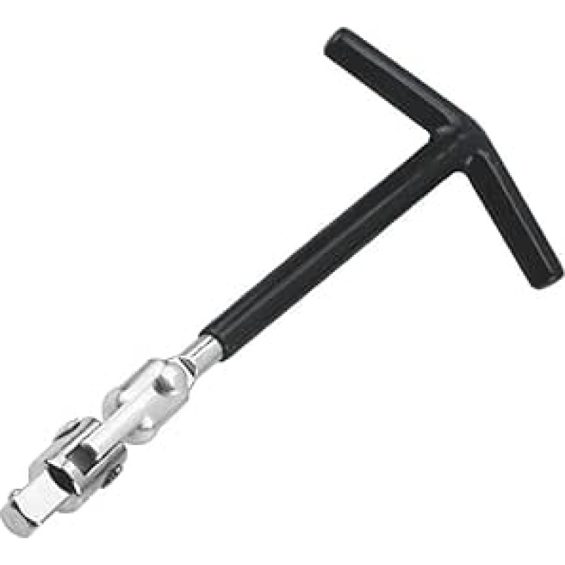 T-Griff für Zündschlüssel-Set, 14 mm, 16 mm, 18 mm, 21 mm, aus 45# Stahl mit rostfreier Oberfläche, ergonomischer T-förmiger Griff, leichtes Drehmoment, für kompaktes faltbares Design