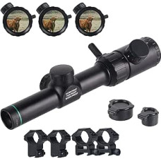 Šautuvo optinis 1-4X20 raudonos/žalios spalvos taktinis optinis vandeniui atsparus šautuvo optinis taikiklis su 20 mm ir 11 mm 