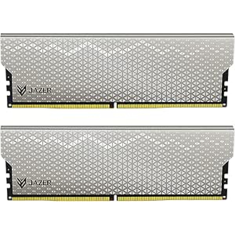 JAZER DDR5 RAM 32 GB rinkinys (2 x 16 GB) 6000 MHz CL28 atmintis žaidimų kompiuteriams, aukštos kokybės 288 kontaktų UDIMM XMP 3.0/EXPO/CL28-35-35-76/1.4V