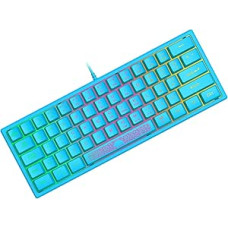 ZIYOU LANG Mini 60% žaidimų klaviatūra, membraninė žaidimų klaviatūra su pusiau mechaniniais klavišais, kompaktiška, 62 klavišai, optinis RGB chromatinis apšvietimas, QWERTY išdėstymas, skirta asmeniniam kompiuteriui, nešiojamajam kompiuteriui, 