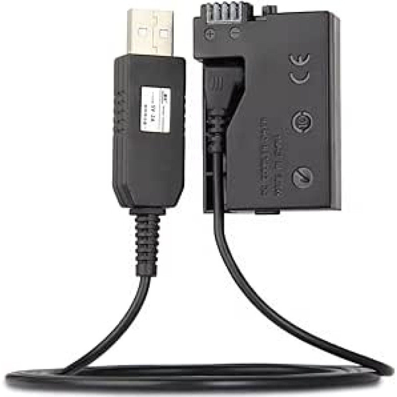 Keičiamasis akumuliatoriaus adapteris LP-E8 ACK-E8 DR-E8 nuolatinės srovės jungtis su USB kabeliu, skirtas 