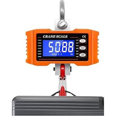 Kranwaage, Digitale Kranwaage 500 kg / 1000 lb Industrielle Hochleistungswaage Elektronische Hängewaage mit hoher Genauigkeit und großem HD-Bildschirm