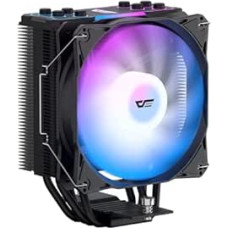 darkFlash Z4Pro Mist CPU Cooler, 120mm Single Tower, TDP 200W, 4×6mm Heatpipes, ARGB PWM PC Fan, CPU Air Cooler Compatible with Intel LGA115x/12xx/17xx; AMD AM4/AM5, 155mm Height (Black)