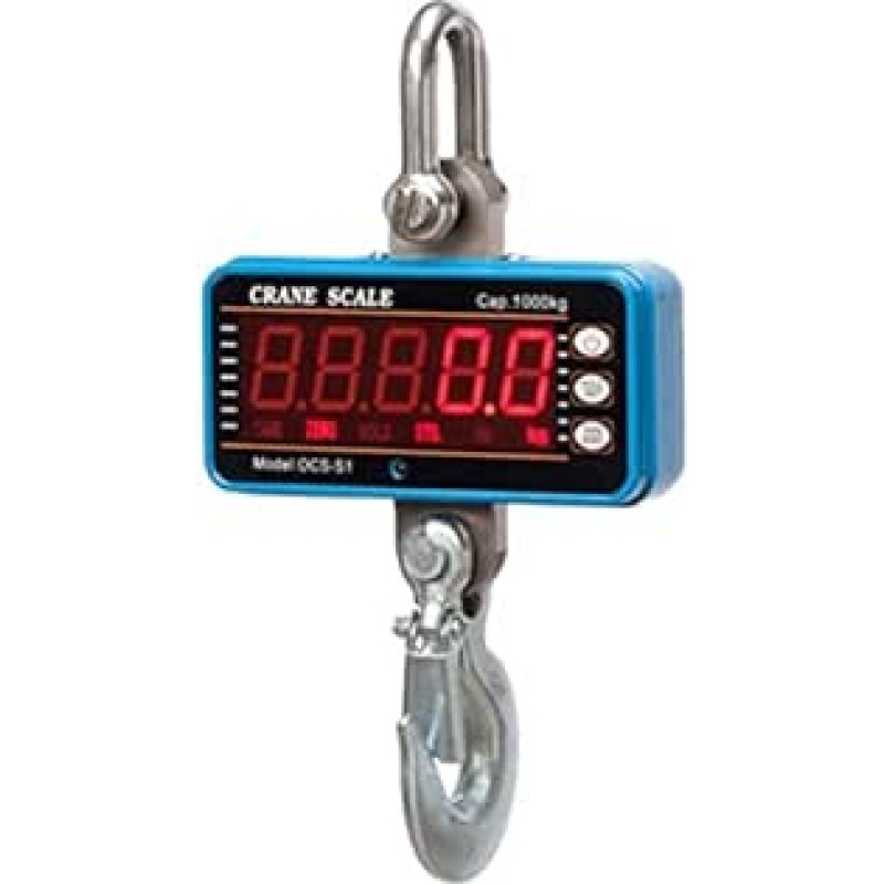 Skaitmeninis 1000 kg/2200 lb kėlimo įtaisas su fergbedienung ir LED ekranėliu, tvirtas aukštas pramoninis kėlimo įtaisas su vidine šviesą atspindinčia juosta ir verdickter Schutzhülle(Blue,1000KG)