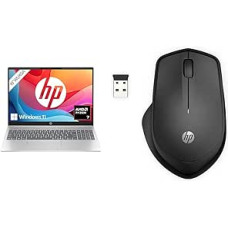 HP Pavilion Laptop, 16 Inch WUXGA Display, AMD Ryzen 7 8840U, 16GB DDR5 RAM, 512GB PCIe NVMe SSD, AMD Radeon Graphics, QWERTZ, Windows 11 Home, Silver 280 Silent Wireless Mouse, Black