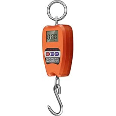 Mini Crane Scale with Digital Industrial Hanging Scale, 200 kg/441 Lb, Heavy Hanging Hook Scale, Orange