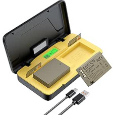 ENEGON LP-E17 20W dvigubo akumuliatoriaus greitojo įkroviklio rinkinys (2 x 1500 mAh) Suderinamas su 