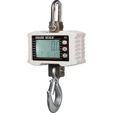 Pramoninės platforminės svarstyklės, pramoninės kranų svarstyklės, pramoninės kranų svarstyklės, 1000 kg/2200 svarų, aukštos kokybės kranų svarstyklės, LCD skaitmeninės kablio svarstyklės, svarstyklės, elektroninis įrankis (Bianco spalva)