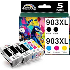 colorfly 903 XL 903 suderinamos rašalo kasetės, skirtos HP 903XL rašalo kasetėms, skirtos HP 903XL rašalo kasetėms, skirtoms HP Officejet 6950 6960 Officejet Pro 6960 6970 daugiafunkciniam spausdintuvui (5 vnt.)