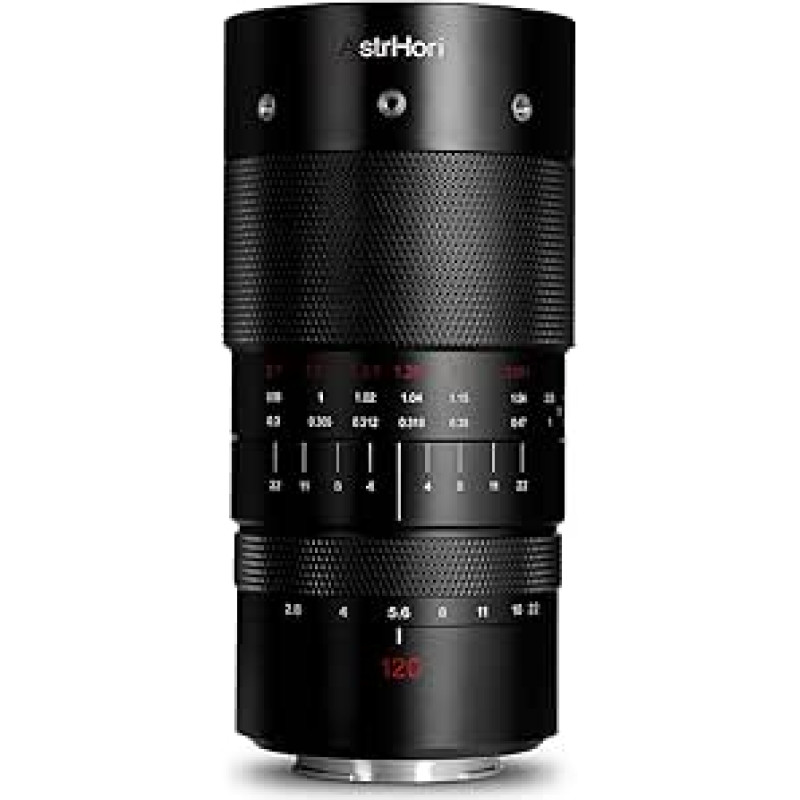 AstrHori 120 mm F2.8 2X makro objektyvas Viso formato didelės diafragmos rankinis vidutinis teleobjektyvas su fiksuotu židinio nuotoliu, suderinamas su 