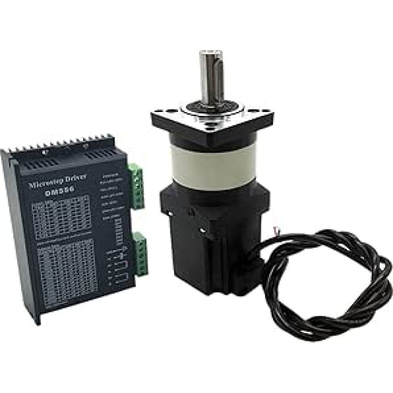 Planetengetriebeverhältnis 4~50/1 Ausgangswelle 14 mm DM556-Treiber Nema23 2PH 3A 1,2/2/3 Nm Drehzahlminderer for Elektromotor-Kits(1.2Nm with DM556 Kit, Ratio 10 to 1)