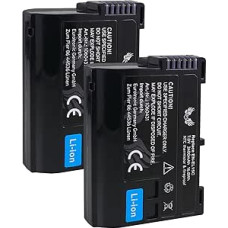 2 x SK baterija, suderinama su Nikon EN-EL15c < 2400 mAh > EN-EL15b EN-EL15a EN-EL15 < NTC jutiklis ir V1 korpusas >, skirta D850 D7500 - Zf Z8 Z7 II Z6 III Z5 II