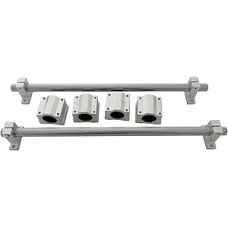 Profesionalus 20 mm linijinis apvalus veleno strypas, chromuotas bėgis, SCS20UU guolių blokas, SK20 veleno atrama, CNC mašinų dalys (300 mm)