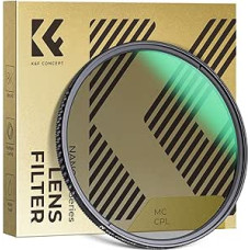 K&F CONCEPT 86 mm poliarizacinis filtras ryškesnėms spalvoms, atspindžių ir atspindžių mažinimui, optinis stiklas su kelių nanodangų danga (Nano-Dazzle)